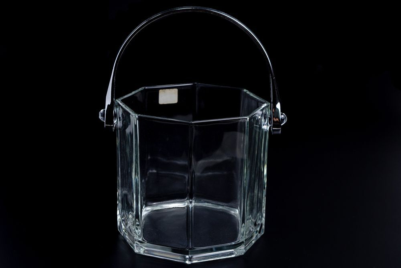 Винтажное ведерко для льда с ручкой в стиле ар-деко