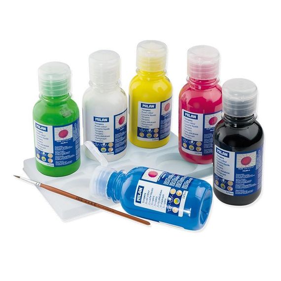 Boya \ краска  BOX WITH 6 BOTTLES 125ml POSTER COLOUR