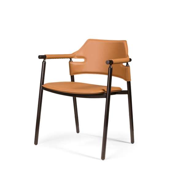 Стул с подлокотниками Suite, коричневый