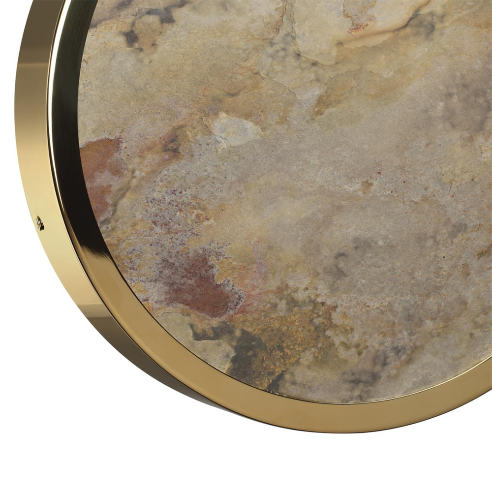 5079/24L L-VISION ODL24 209 зол./серо-беж./металл/натур.камень/акрил Настенный светильник с переключ.цветов.темпер. LED 24W 3000К/4000K/6000K BERGI