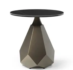 Журнальный столик Sharp Ø50х51 см, черная керамика