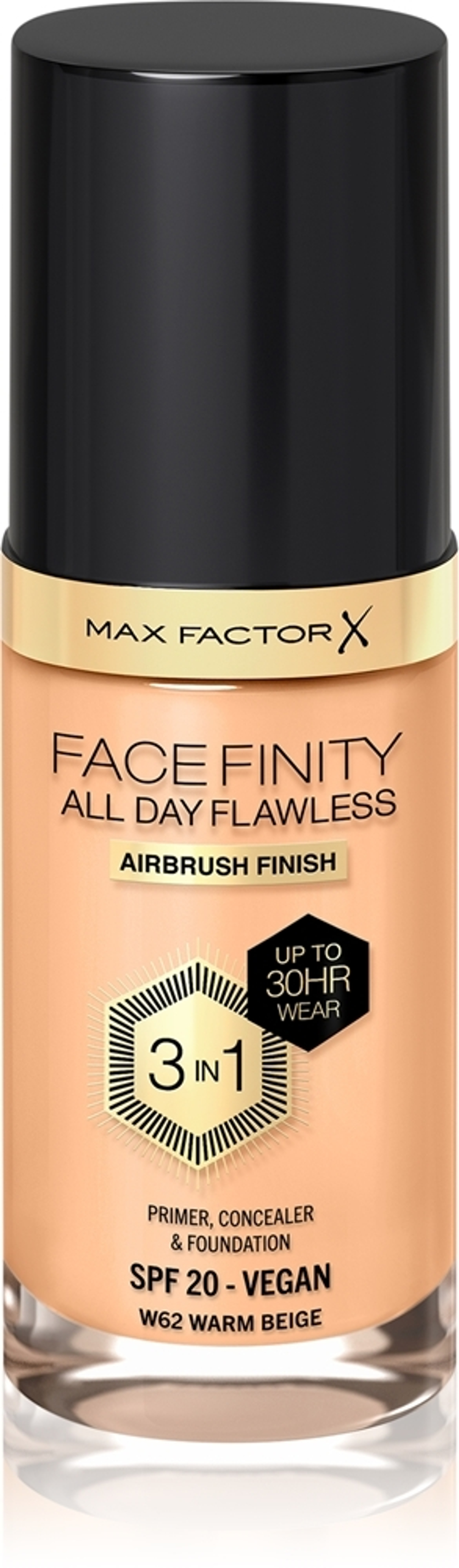 Max Factor Facefinity All Day Flawless - Долговечная тональная основа SPF 20, 30 ml