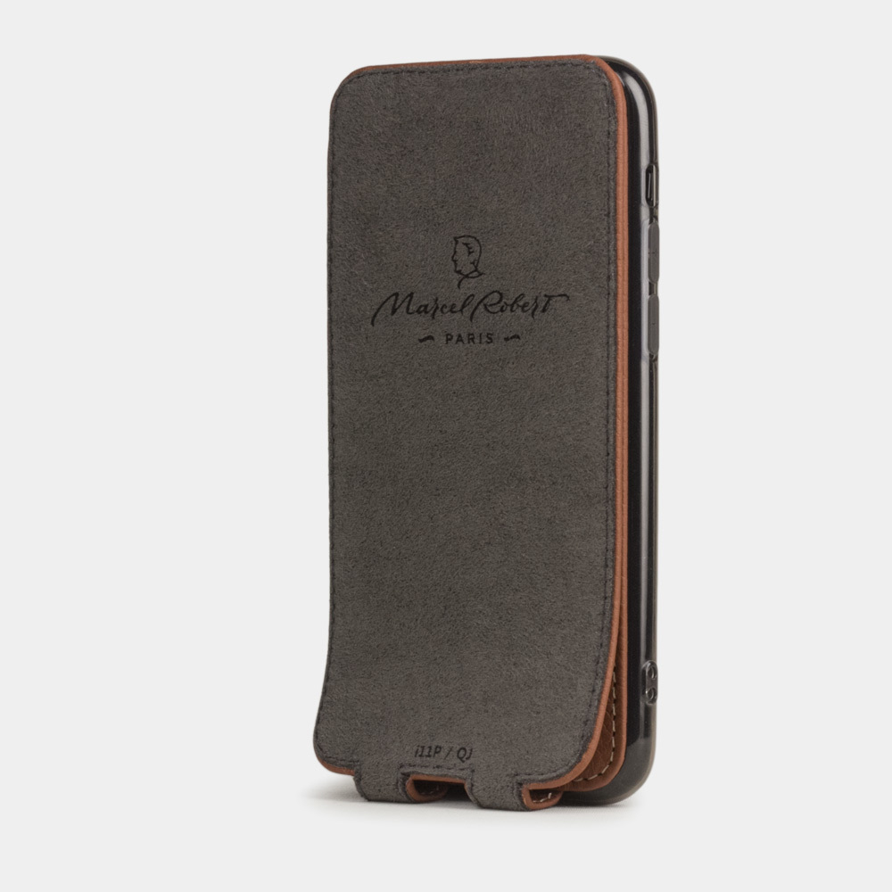 Чехол для iPhone 11 Pro Max из натуральной кожи теленка, цвета карамель