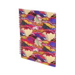 Блокнот в футляре 15,0 см * 21,0 см , гребень, Alingar, ламинация, фольга, код. замочек, 40 л., линия, "Грибная поляна"