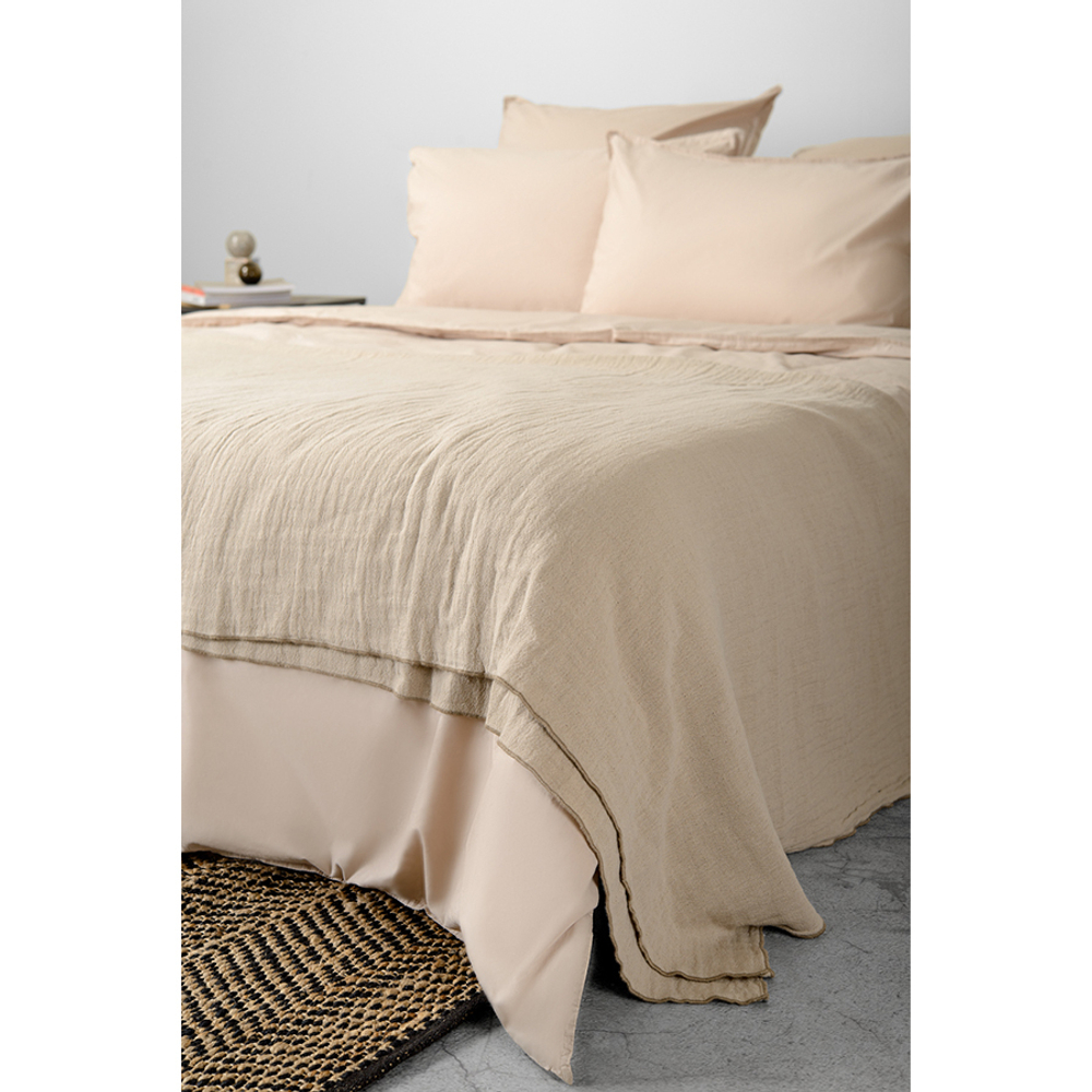 Покрывало легкое 230х250 Tkano Essential бежевое