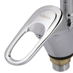 СМЕСИТЕЛЬ EKKO ДЛЯ КУХНИ ГИБКИЙ ИЗЛИВ 2 РЕЖИМА С ГАЙКОЙ E4105+E65 ЧЁРНЫЙ