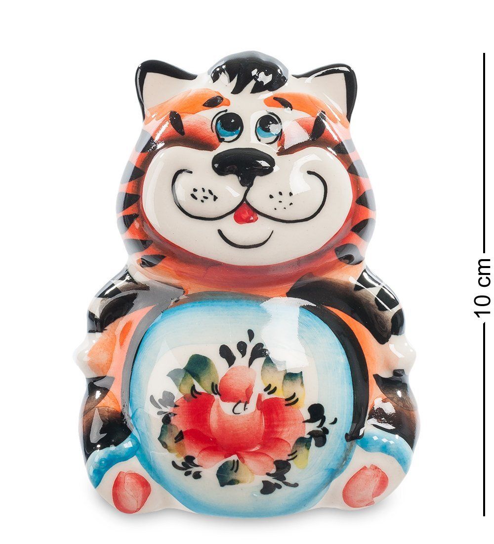 ГЛ- 392 Фигурка «Кот Мультик» цв. (Гжельский фарфор)