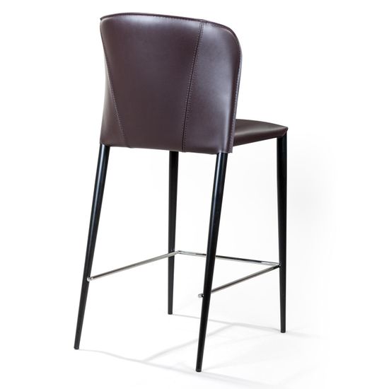 Стул полубарный Albert, кожа коричневый