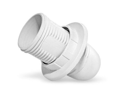 Патрон для лампы E14 термопластик люстровый с кольцом белый 2А 250В 5560713 UNIVersal 10 шт.