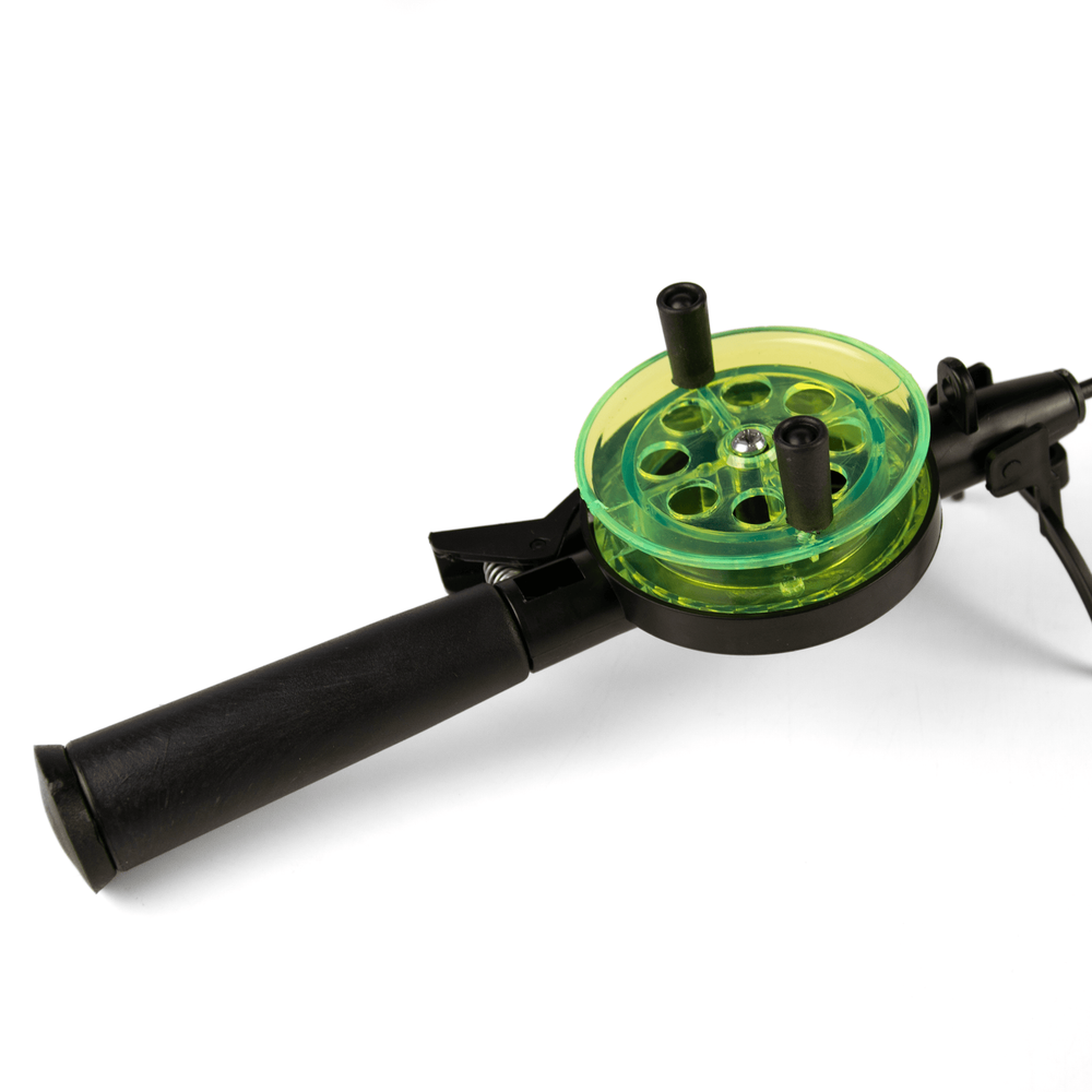 Удочка зимняя Три Кита Техно d-65, с пластиковой ручкой (хлыст стекловолокно), Желтая