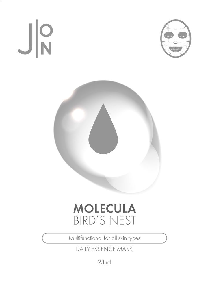 Тканевая маска для лица Ласточкино Гнездо J:ON Molecula Bird’s Nest Daily Essence Mask, 23 мл.