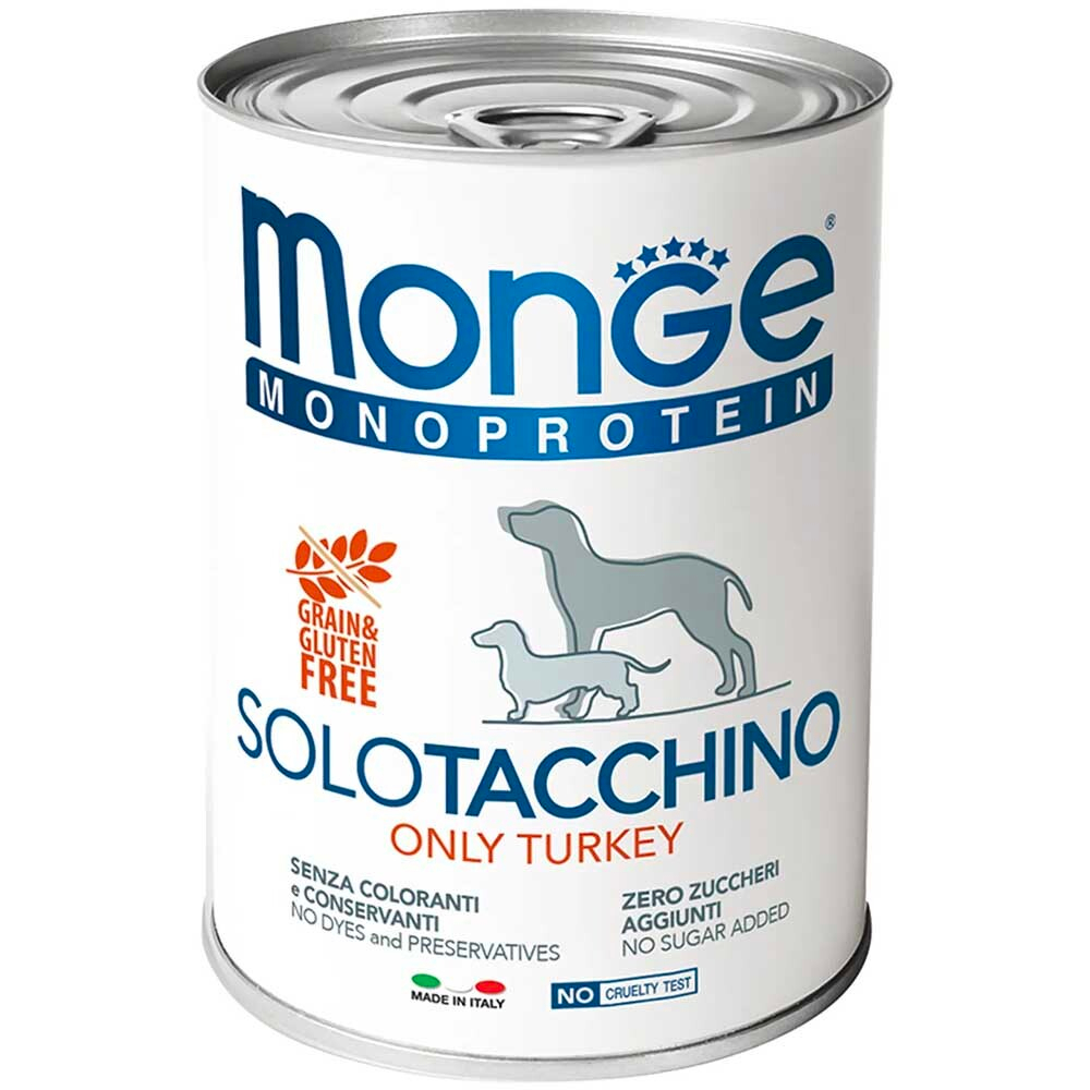 Monge Dog Solo 400 г индейка - консервы для собак (паштет)