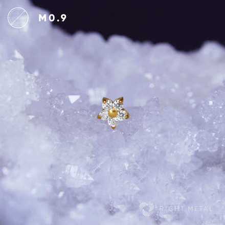 Flower Mini PVD Yellow Crystal