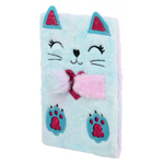 Блокнот Basir, формат А5, серия "Котёнок", меховая обложка, 80 листов, размер 21*15 см