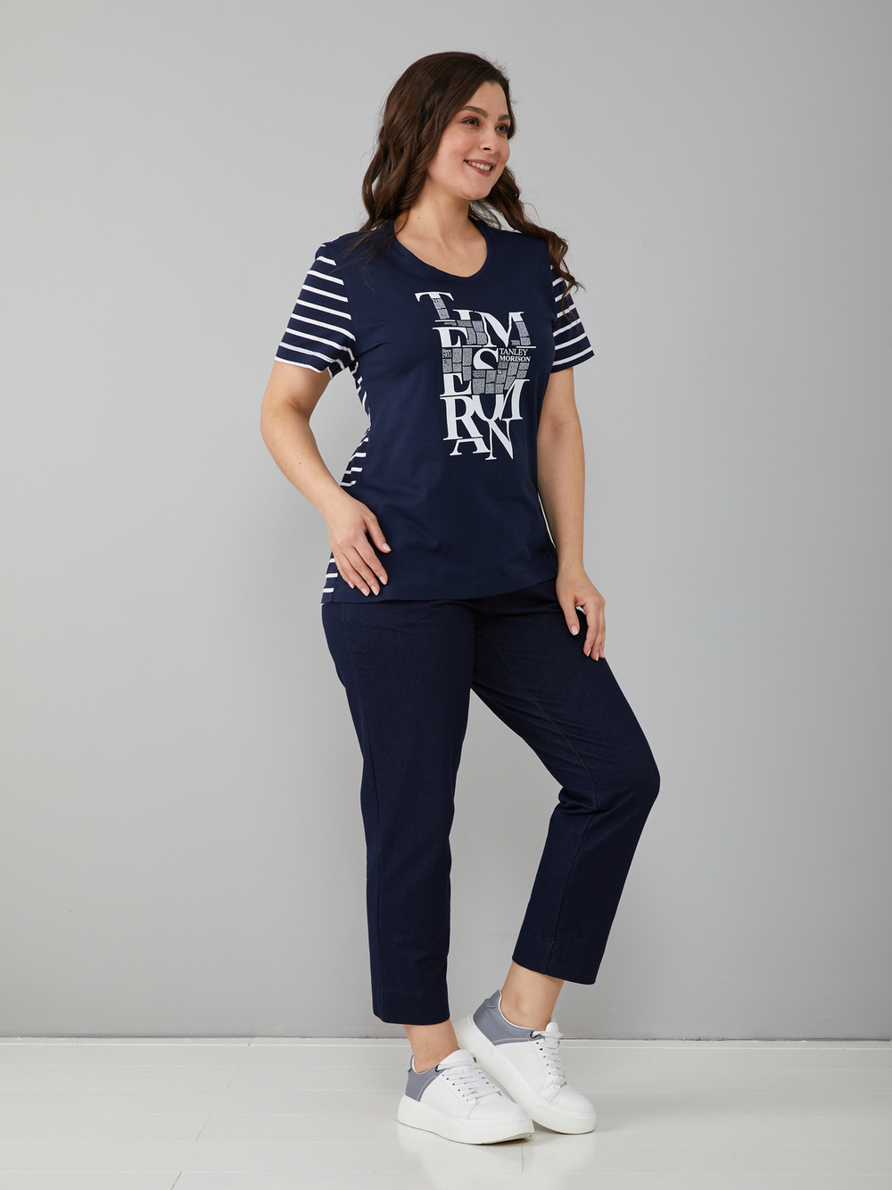 Футболка Фк-122П/синий-газета