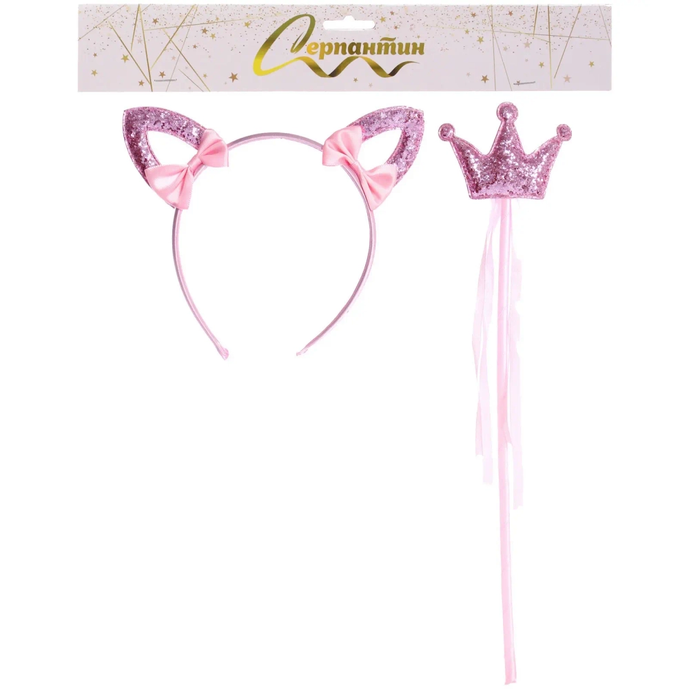 Набор карнавальный «Волшебная принцесса» (ободок, палочка), микс