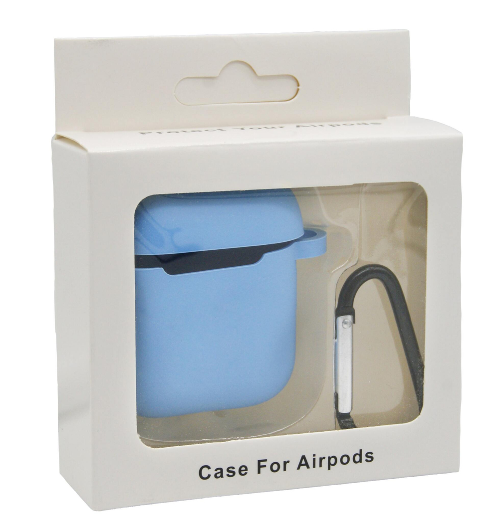 Чехол для AirPods/AirPods 2 APL (Chrysanthemum Blue) с LOGO