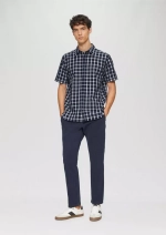 Рубашка с коротким рукавом в клетку и нагрудным карманом s.Oliver