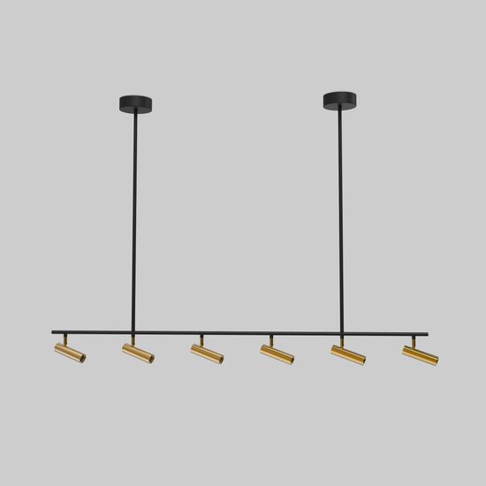 20252/6 LED / потолочный светильник / черный/латунь