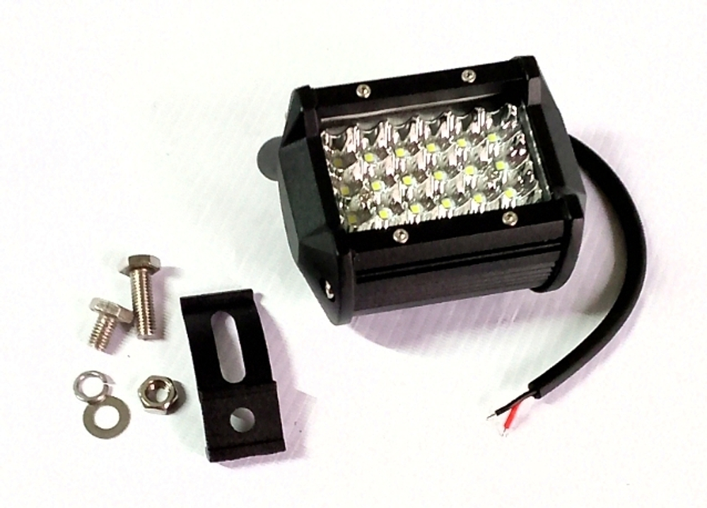 Фара LED прямоугольная 72W (24 диода) 98 мм