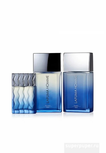 Набор для ухода за лицом Bergamo Lafuma Blue Homme for Men 3 Set для мужчин (тонер, эмульсия, туалетная вода)