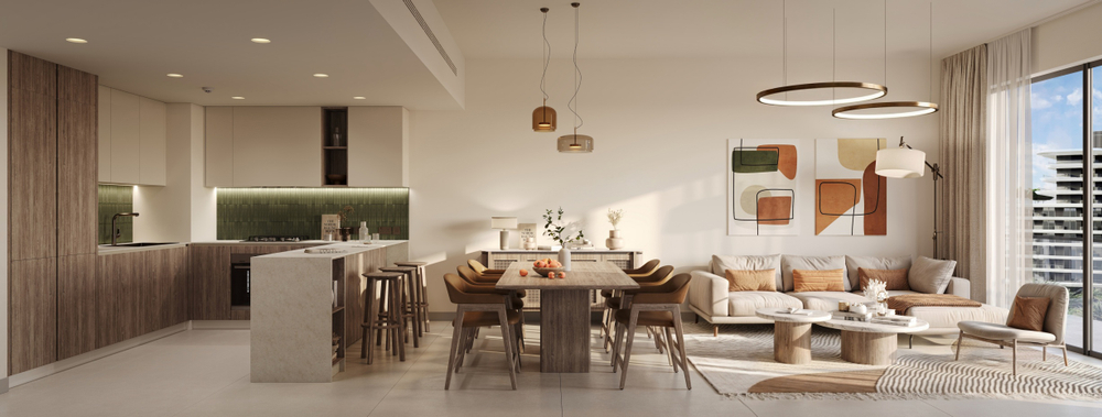 ЖК "THE WILDS RESIDENCES", ОАЭ, Дубай . Современная жизнь переплетается с нетронутой природой среди зелени, журчащих ручьев и живописных парков