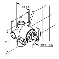Скрытая часть для смесителя Kludi 38624N схема