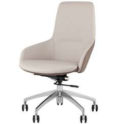 Кресло офисное Soulo светло-серый, коричневый