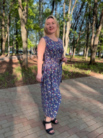 Платье женское "П31 синий Ш.Т" (п52)