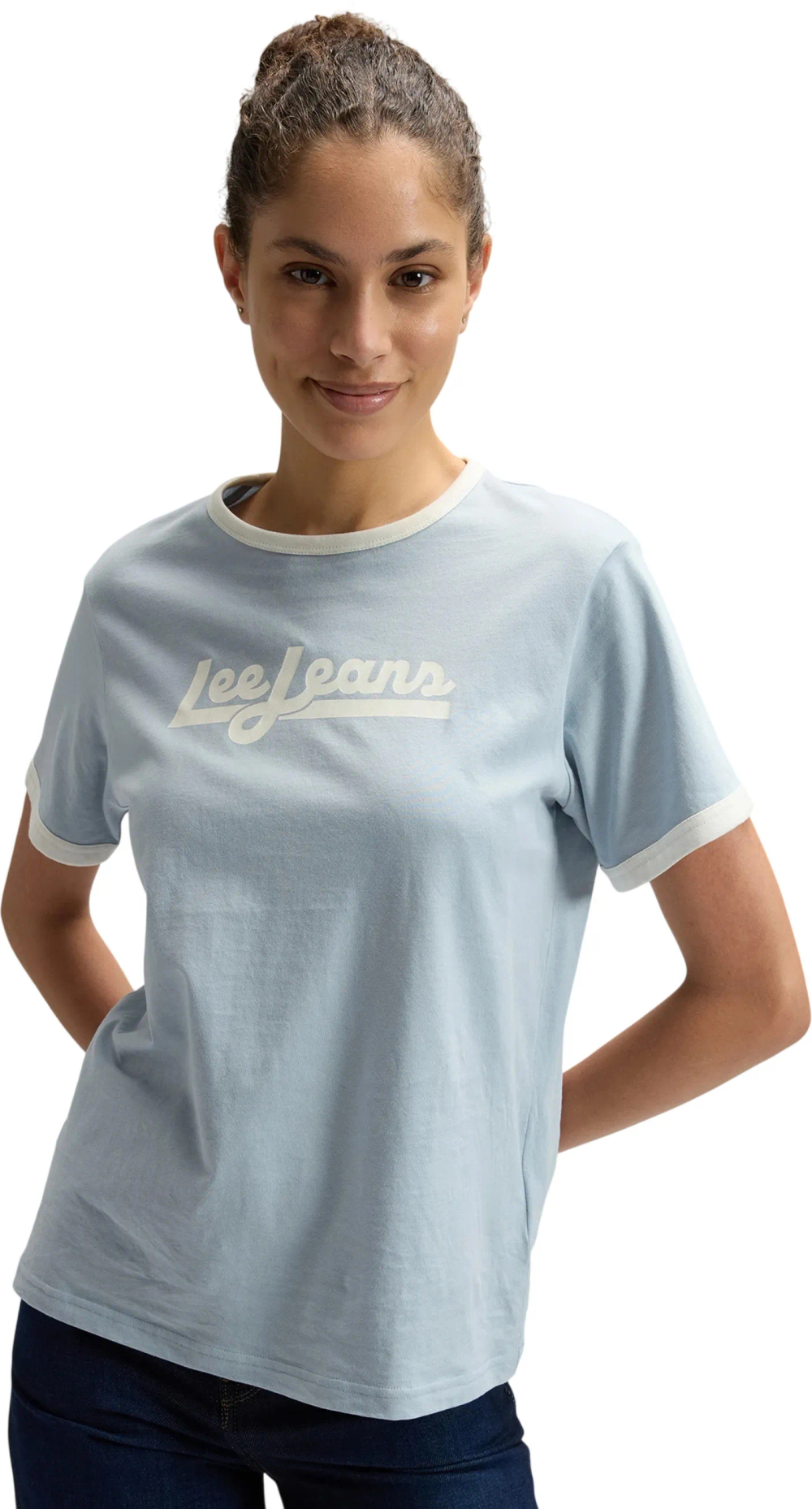 Футболка женская LEE RINGER TEE CONCRETE GRAY