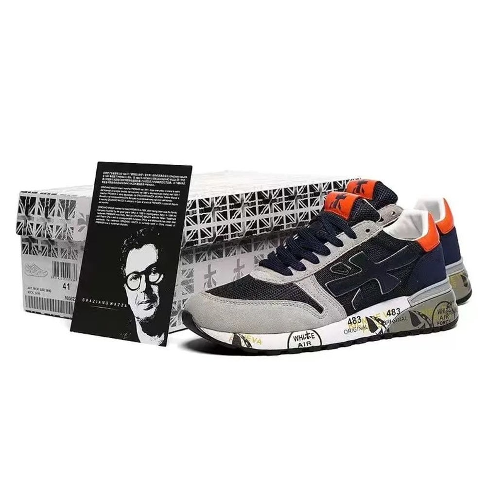 Premiata Mick 5890 синие с оранжевым