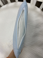 Комплект в кроватку 18 предметов "Мишка Baby" голубой, сатин