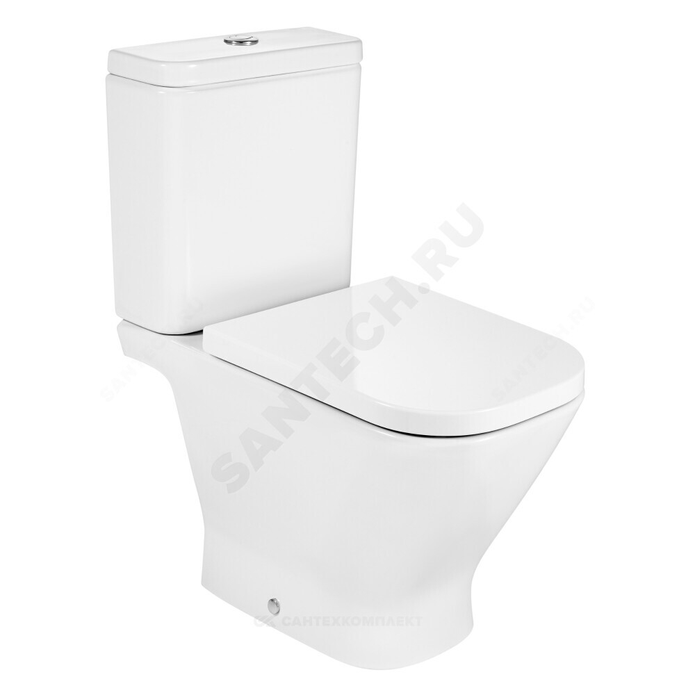 Чаша унитаза горизонтальный выпуск без сиденья белая The Gap Roca 342477000