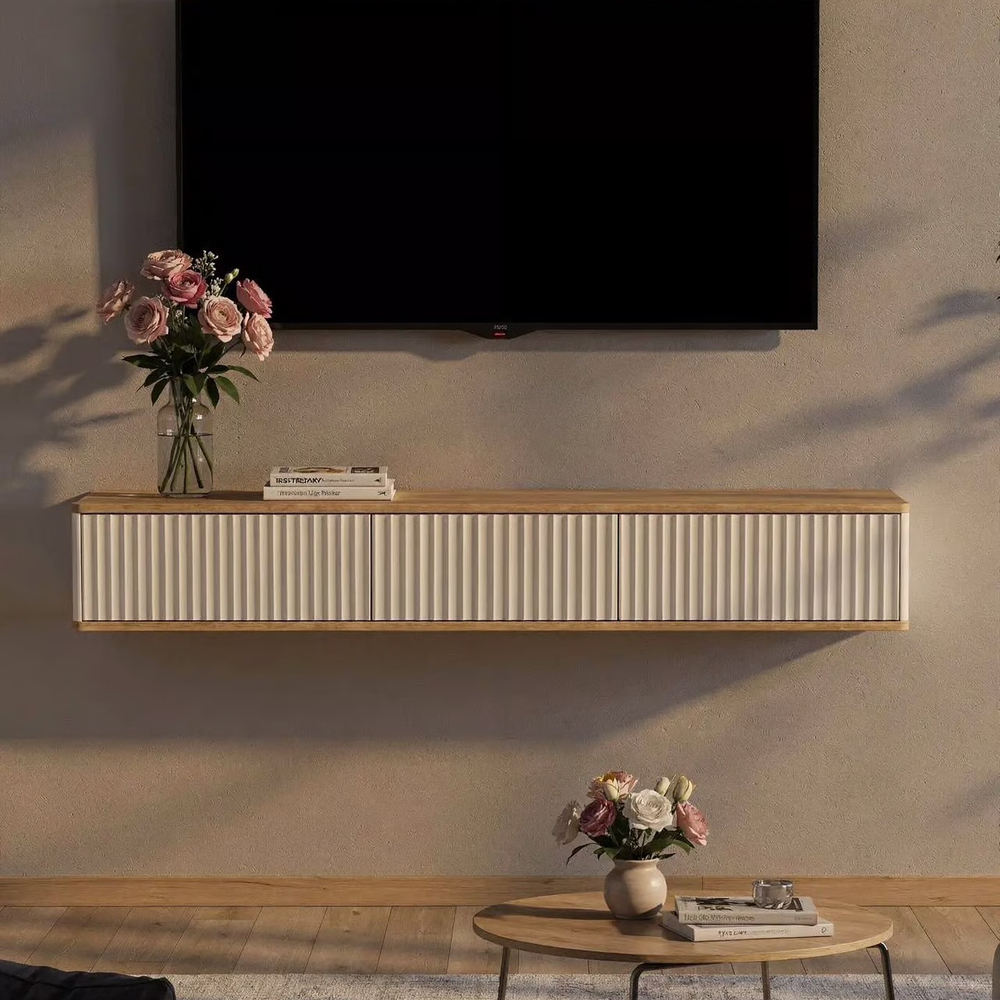 Подвесная тумба под телевизор ROYAL 5020 эко (Дуб Кантри)