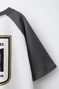 ZARA ФУТБОЛКА С РУКАВАМИ РЕГЛАН «ЛОС-АНДЖЕЛЕС CF MLS», ЭКРЮ