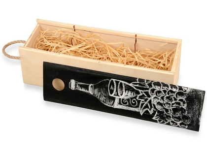 Коробка подарочная для бутылки, с покрытием для рисования мелом