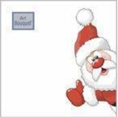 Салфетки бумажные 30л Art Bouquet Дед Мороз,20х20, 2 слоя