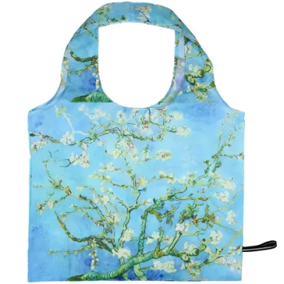 Сумка - шоппер в чехле с замком водонепроницаемая «ИДЕЯДОМА», принт миндальное дерево, 46*55см