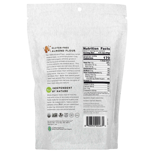 Wildly Organic, Миндальная мука без глютена, 340 г (12 унций)