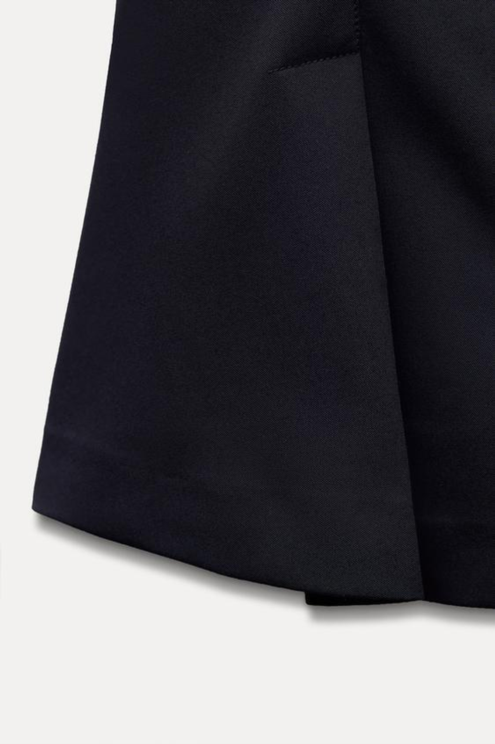 ZARA ТОП С БАСКОЙ И ЗАЩИПАМИ, МОРСКОЙ СИНИЙ