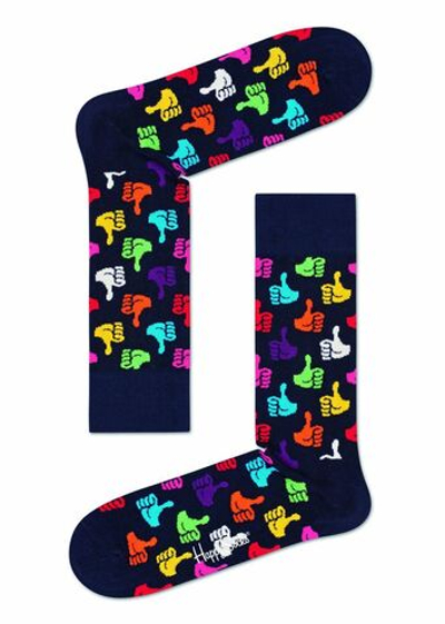Носки унисекс Thumbs Up Sock с принтом (Размер: 29) (Цвет: черный)