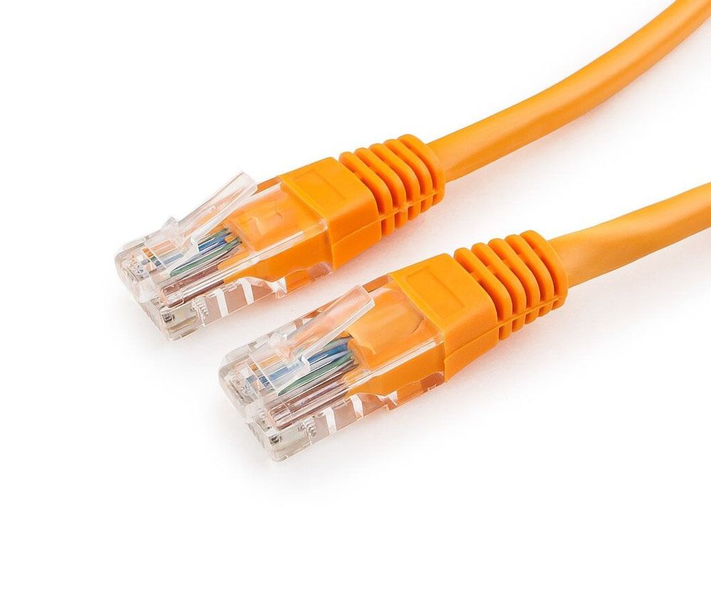 Патч-корд Ripo Plus UTP4 Cat 5E, Cu LSZH нг(А), RJ45, 0,5 m (оранжевый)