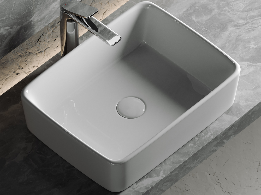 Умывальник чаша накладная прямоугольная Element 480x370x130мм