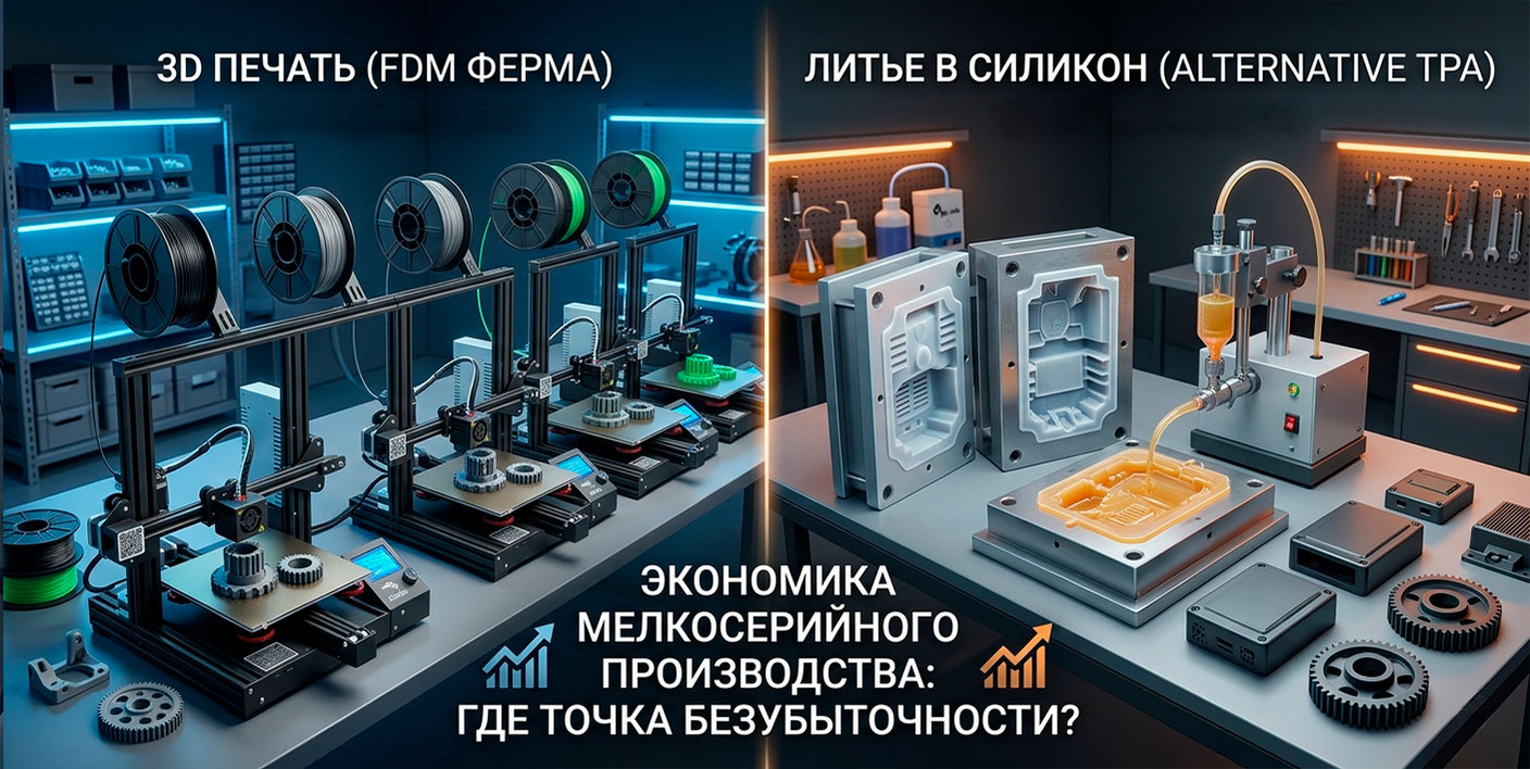3D-печать или литье в силикон: расчет стоимости партии до 1000 шт