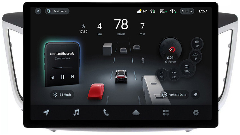 Магнитола для Hyundai Creta 1 2016-2021 (рамка 10) - Teyes CC4-PRO монитор 13" 2K QLED на Android 13, Snapdragon 778G, 8+128, AI, CarPlay, DSP, 4G SIM-слот