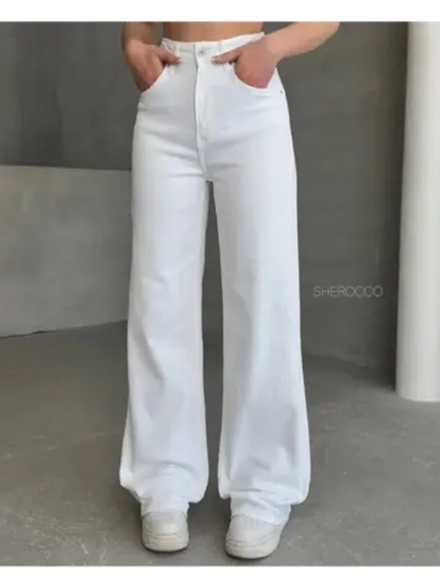 Джинсы широкие летние посадка WIDE LEG (Вайд лег)