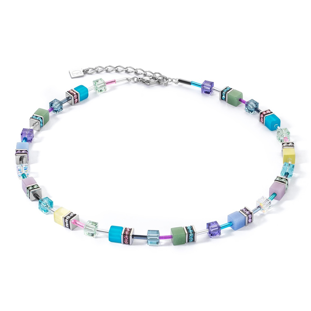Колье Multicolour Pastel Silver Coeur de Lion