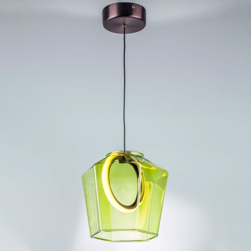 796114 Люстра CARAMELLO LED 6W 110LM КОФЕЙНЫЙ/ЗЕЛЕНЫЙ 3000K