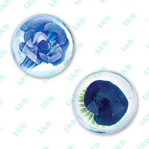 Стеклянные вагинальные шарики Wild Orchid (голубой, синий) - 2,5 см