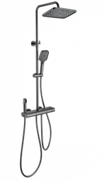 Душевая система с термостатом WONZON & WOGHAND MUSE Legato, Темный графит (WW-B4129-BGG)